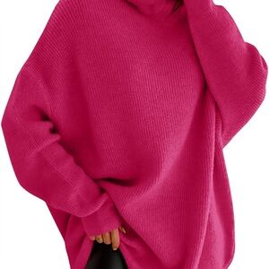 Barbie Pink oversized turtleneck sweater XXL Valentine’s Day